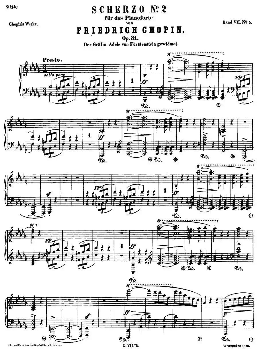 降b小调钢琴谐谑曲Op.31（第二号）