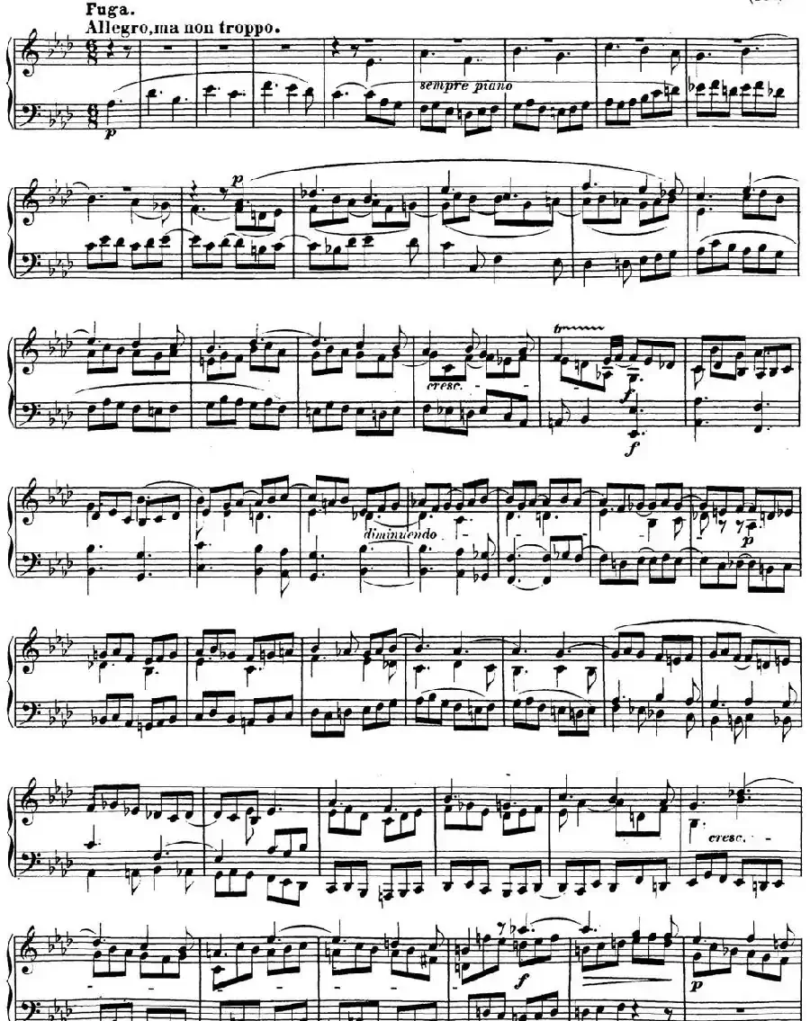 贝多芬钢琴奏鸣曲31 降A大调 Op.110 A-flat major