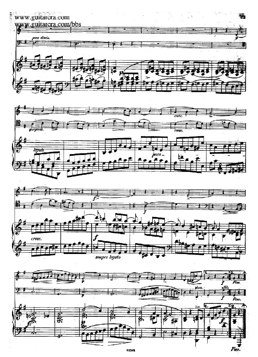 Piano Trio in g Minor Op.8（g小调钢琴三重奏）