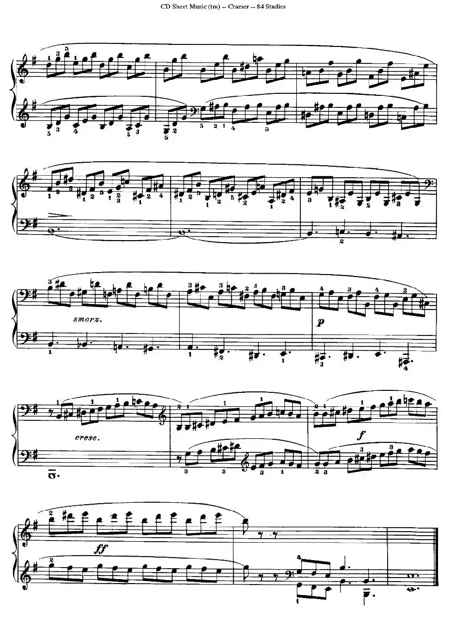 Cramer - 84 exercices（1—5）（克拉莫84首钢琴练习曲）