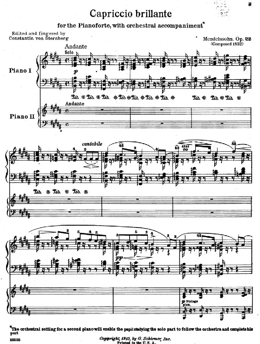 Capriccio Brillante in B Major Op.22（B大调华丽随想曲·双钢琴）