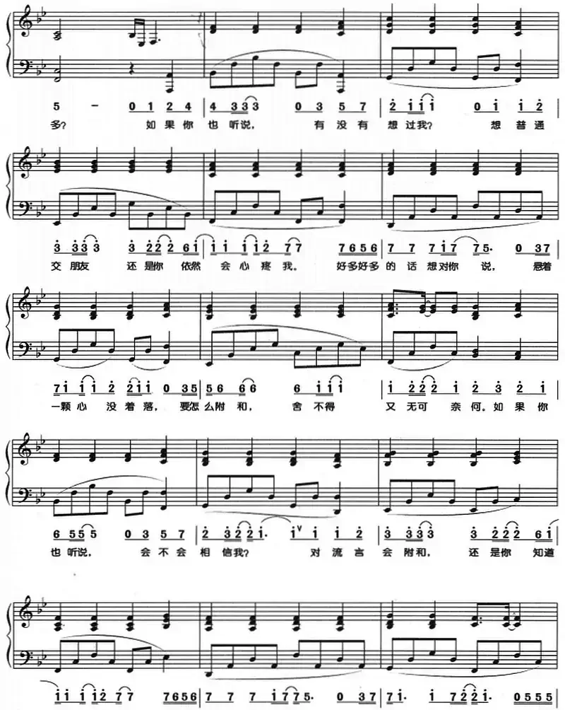 如果你也听说（钢琴弹唱）