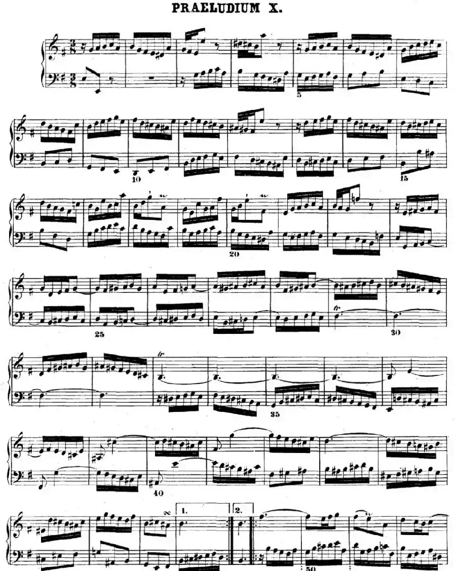 巴赫《平均律钢琴曲集·第二卷》之前奏曲（NO.10）