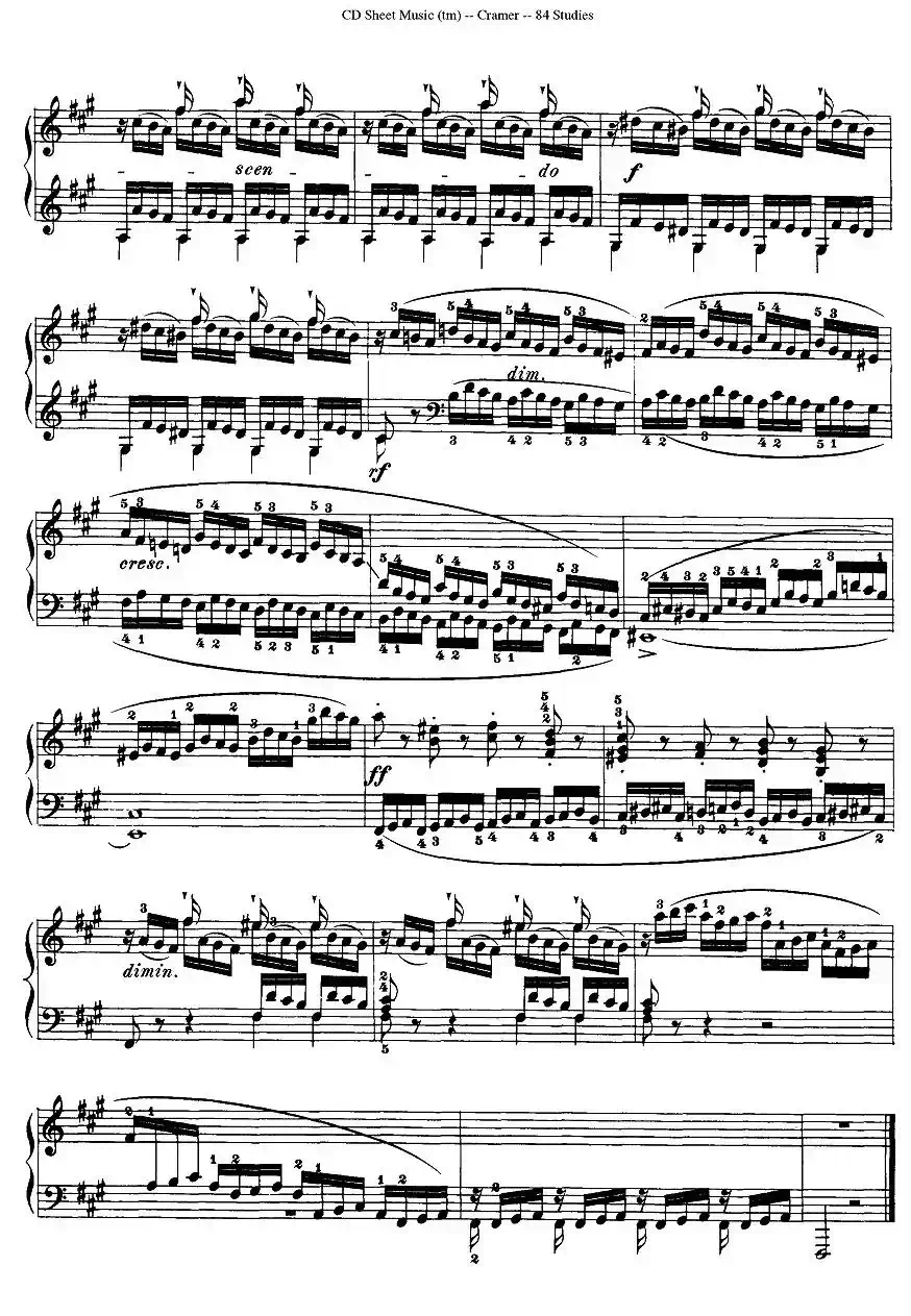 Cramer - 84 exercices（21—25）（克拉莫84首钢琴练习曲）
