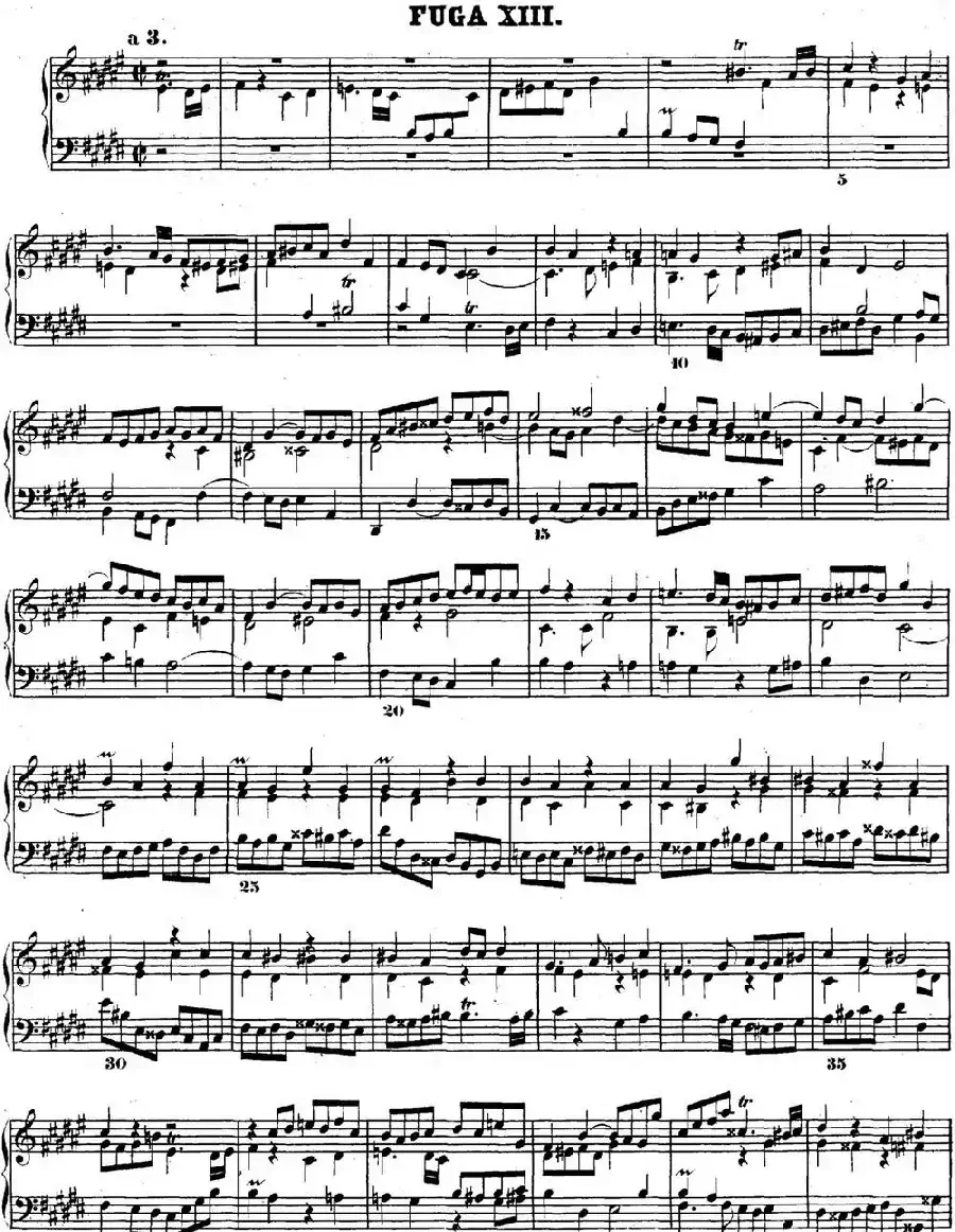 巴赫《平均律钢琴曲集·第二卷》之赋格曲(NO.13)