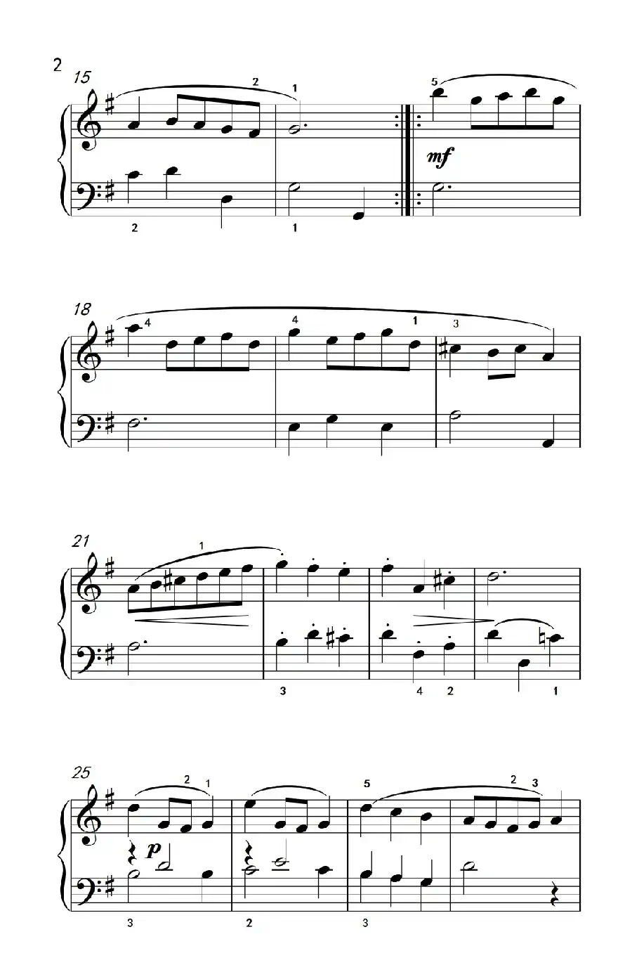 小步舞曲(二)(老年大学 钢琴教程 2)