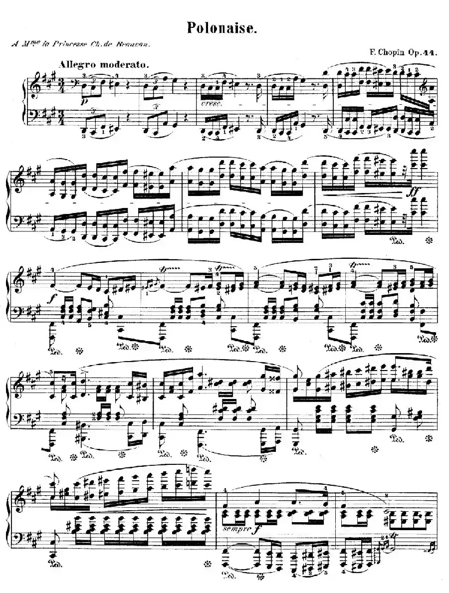 Polonaise in f-Sharp Minor Op.44（升f小调波兰舞曲）