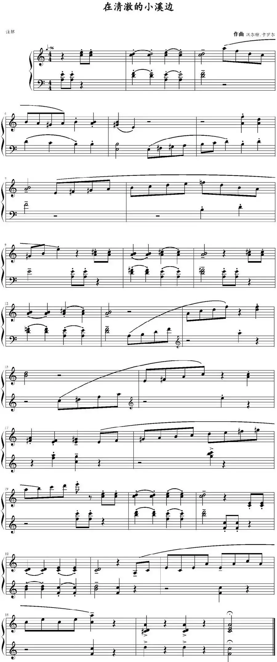 在清澈的小溪边 