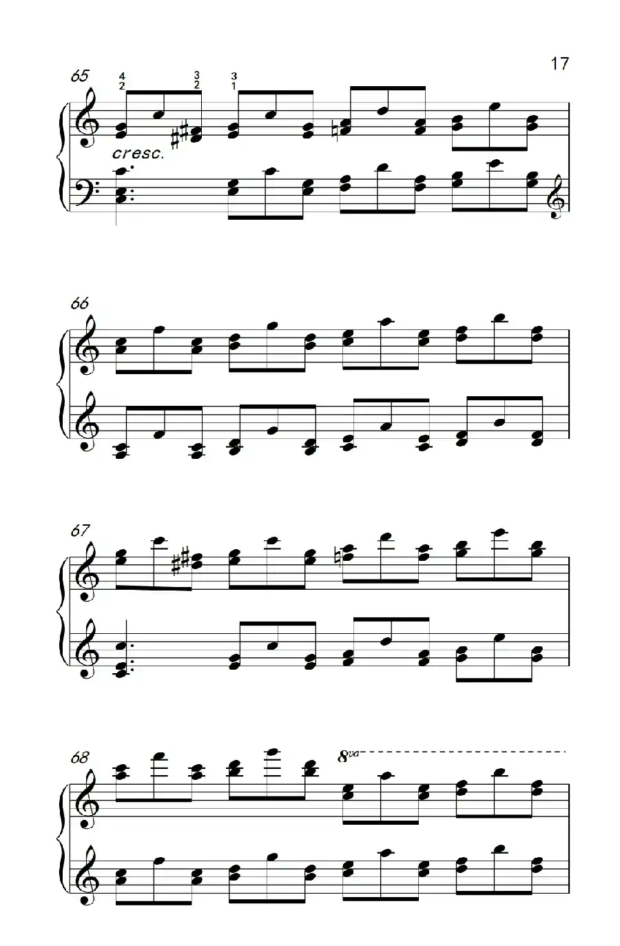 莫什科夫斯基 钢琴练习曲（第八首）