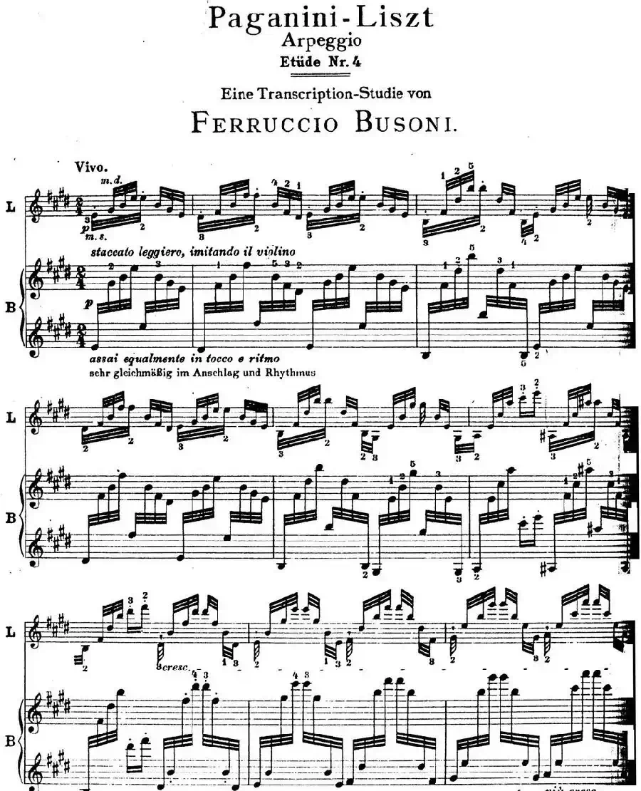 6首帕格尼尼大练习曲（Arpeggio Etude Nr.4）