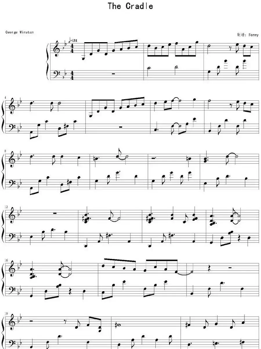 The Cradle（Fenny制谱版）
