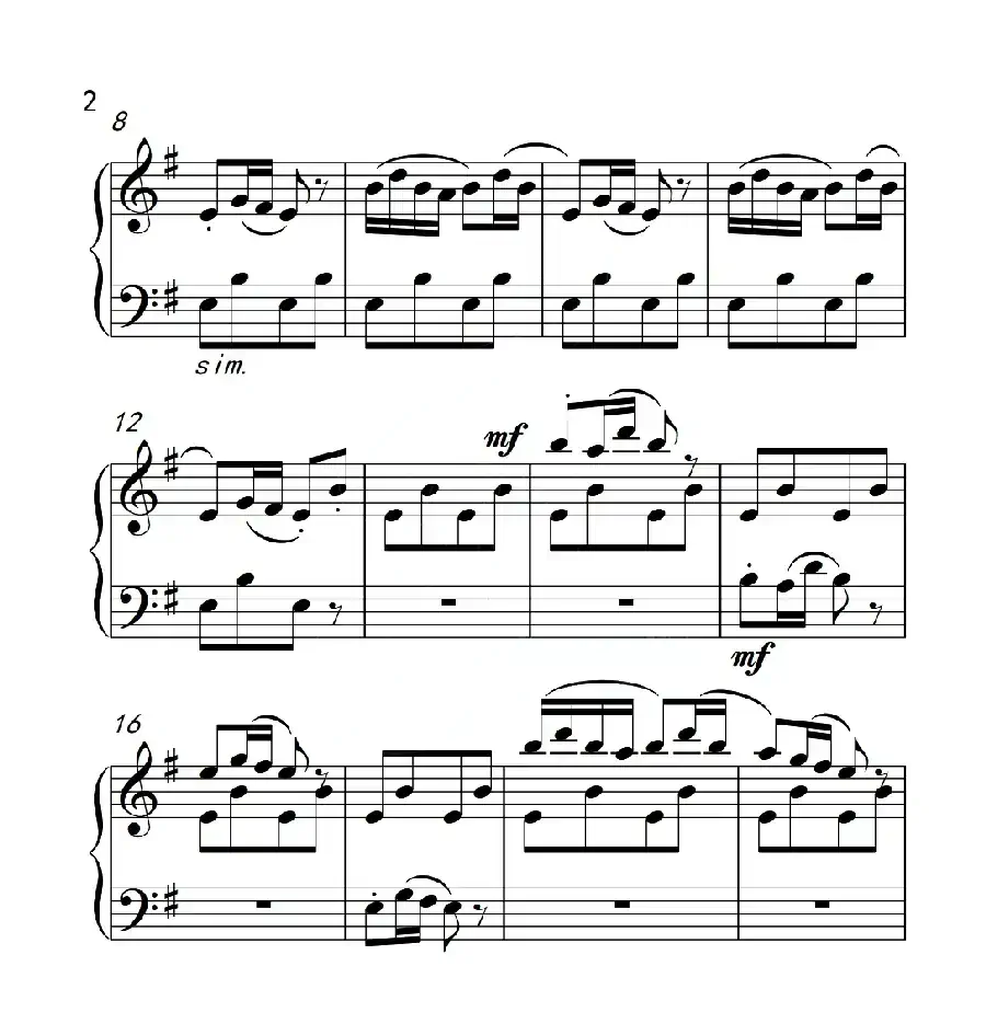 第四级 酸枣刺(中国音乐学院钢琴考级作品1~6级)