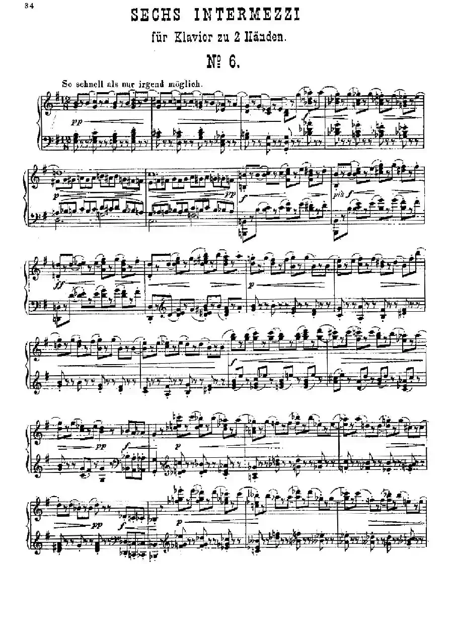 Six Intermezzi Op.45（6首间奏曲·6）