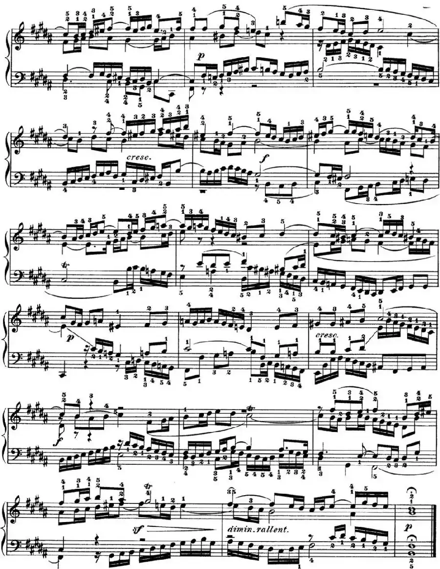 巴赫《平均律钢琴曲集·第一卷》之赋格曲（NO.23）