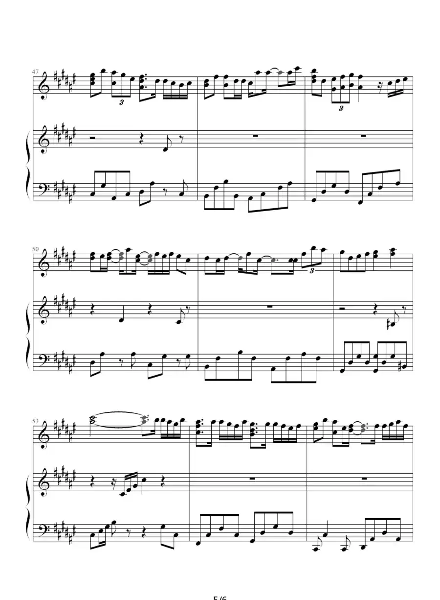 Twins - 饮歌（钢琴伴奏谱）（]shyyn 制谱版）