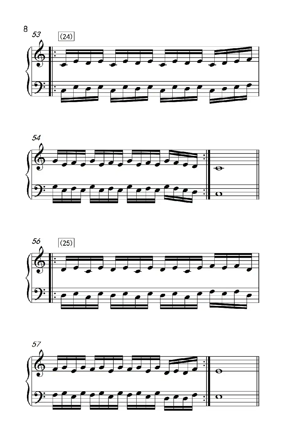 八.提高速度.增强手指灵活性的练习37(儿童钢琴手指练习 1)