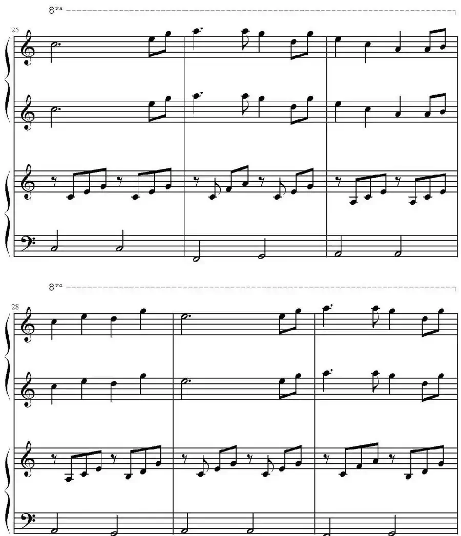 星月神话(四手联弹)