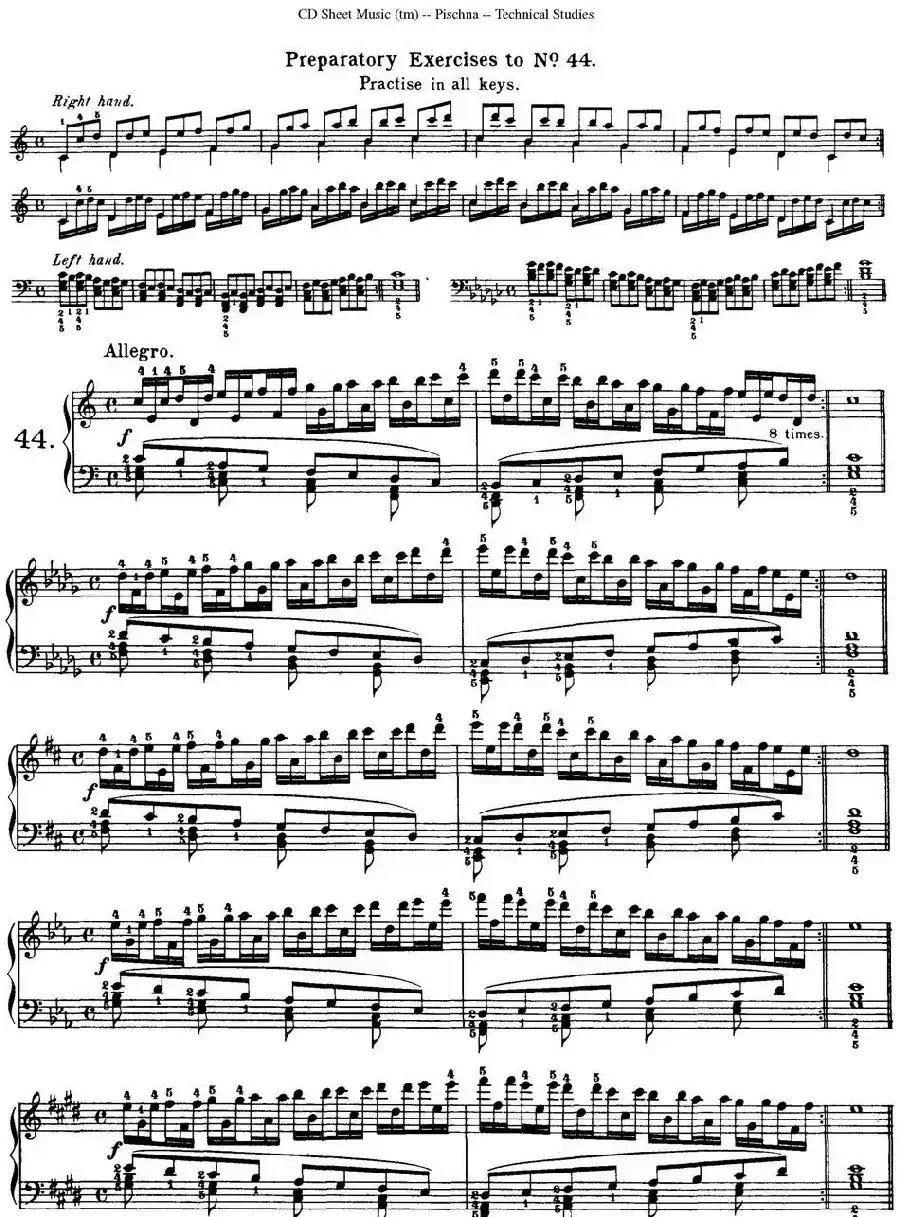 Technical Studies 60 Progressive Exercises （60首钢琴循序渐进练习曲 P71——80）
