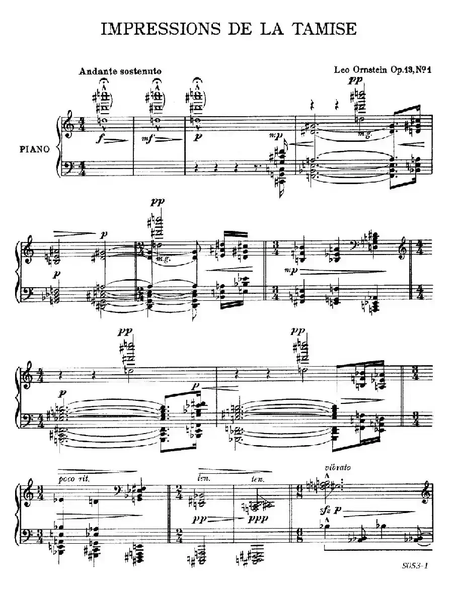 Impressions of The Thames Op.13 No.1（泰晤士河印象）
