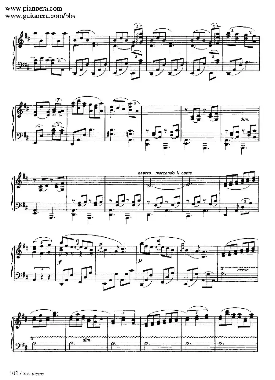 Six Pieces on Spanish Folksongs H.125（6首西班牙民谣小品·7. 踏步舞曲 Zapateado）