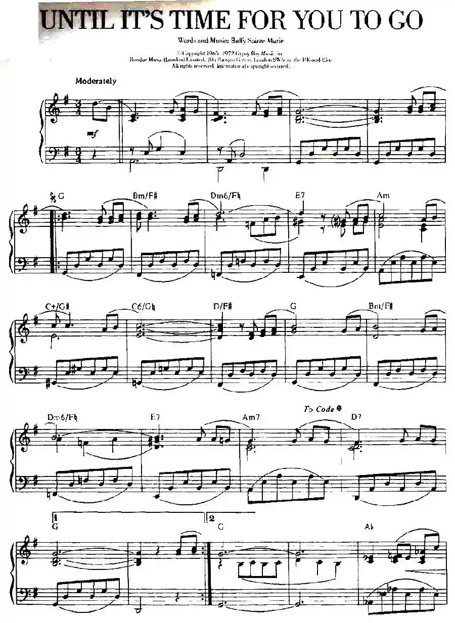 100首欧美流行歌曲钢琴独奏：TIL IT'S TIME FOR YOU TO GO