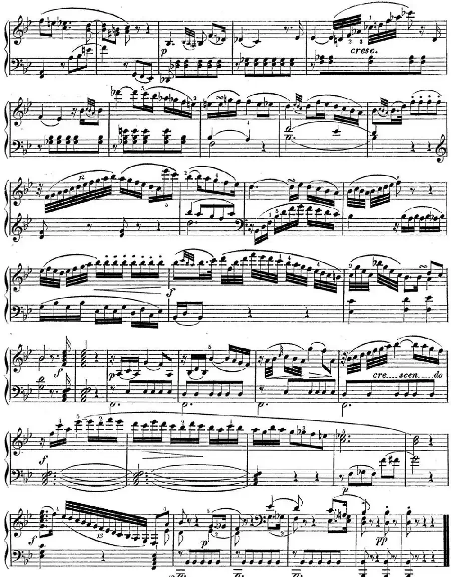 海顿 钢琴奏鸣曲 Hob XVI 49 in E-flat major