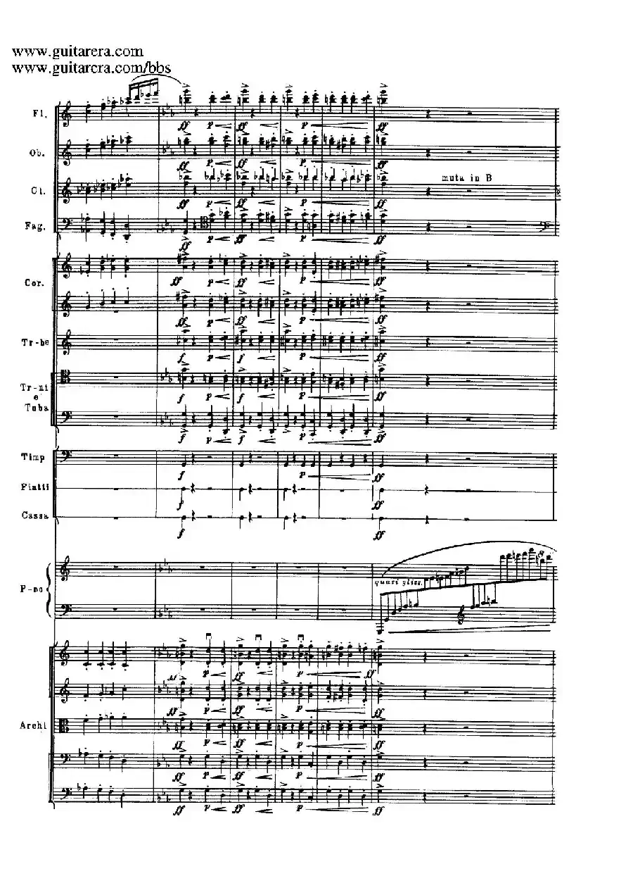 c小调第二钢琴协奏曲 Op.18（第三乐章总谱P1——12）
