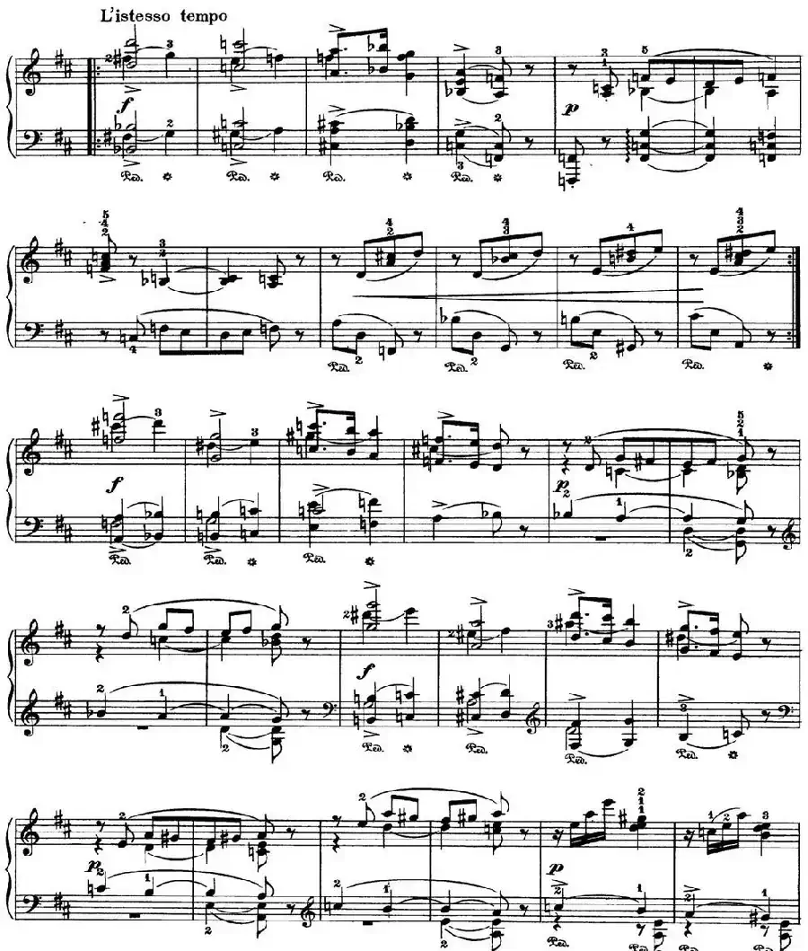 柴可夫斯基 四季 2月 狂欢节 D大调 Carnival D major