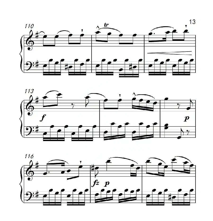 第六级A组 奏鸣曲(中国音乐学院钢琴考级作品1~6级)