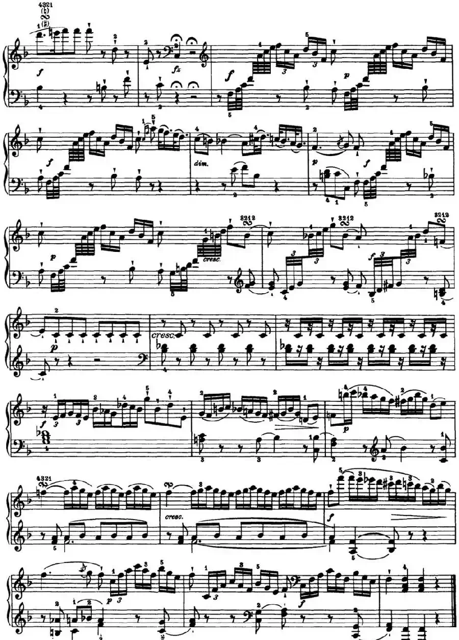 海顿 钢琴奏鸣曲 Hob XVI 29 in F major