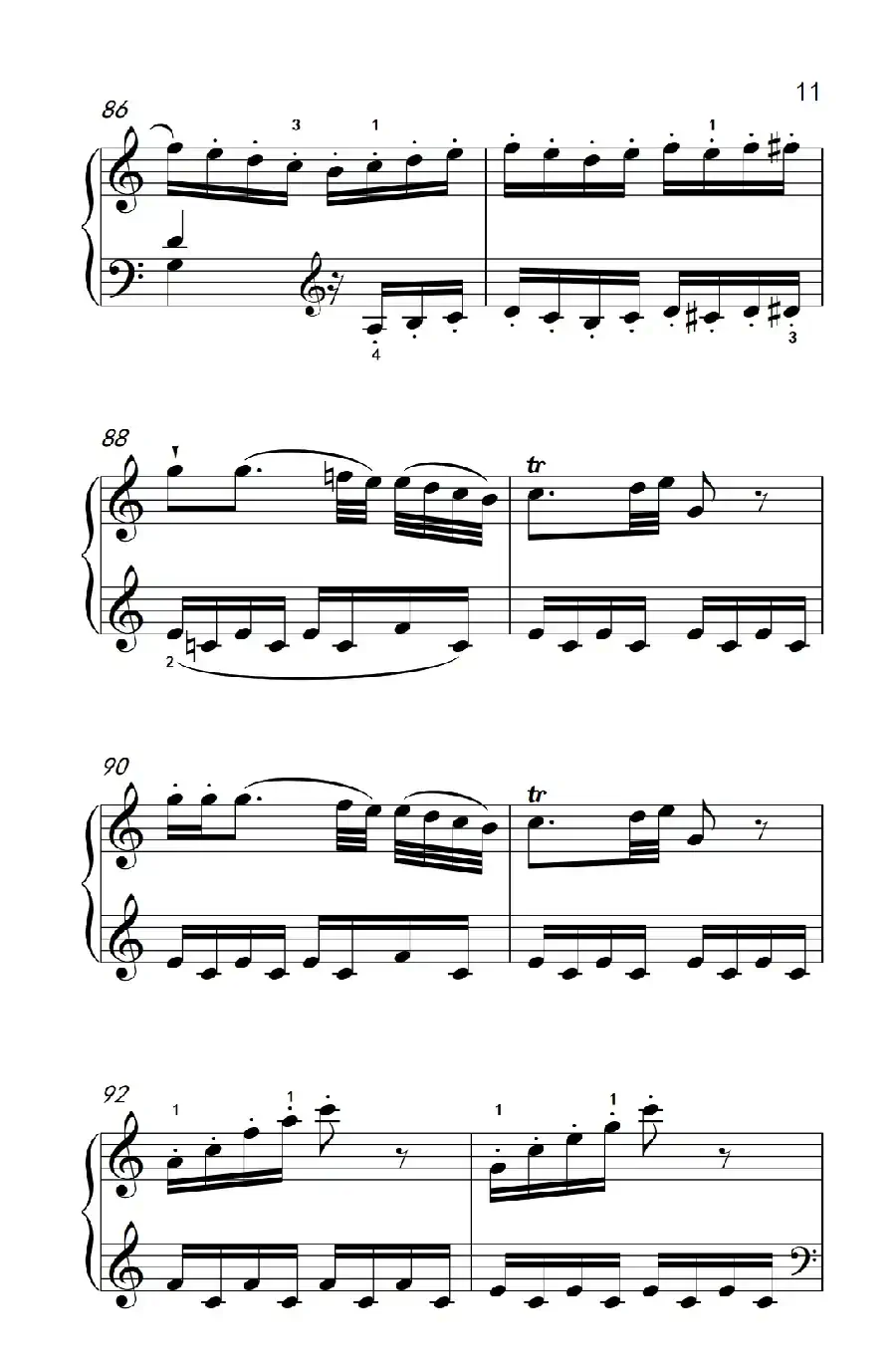 第八级1.C大调奏鸣曲 第一乐章 K.330（中央音乐学院 钢琴（业余）考级教程 7-9级）
