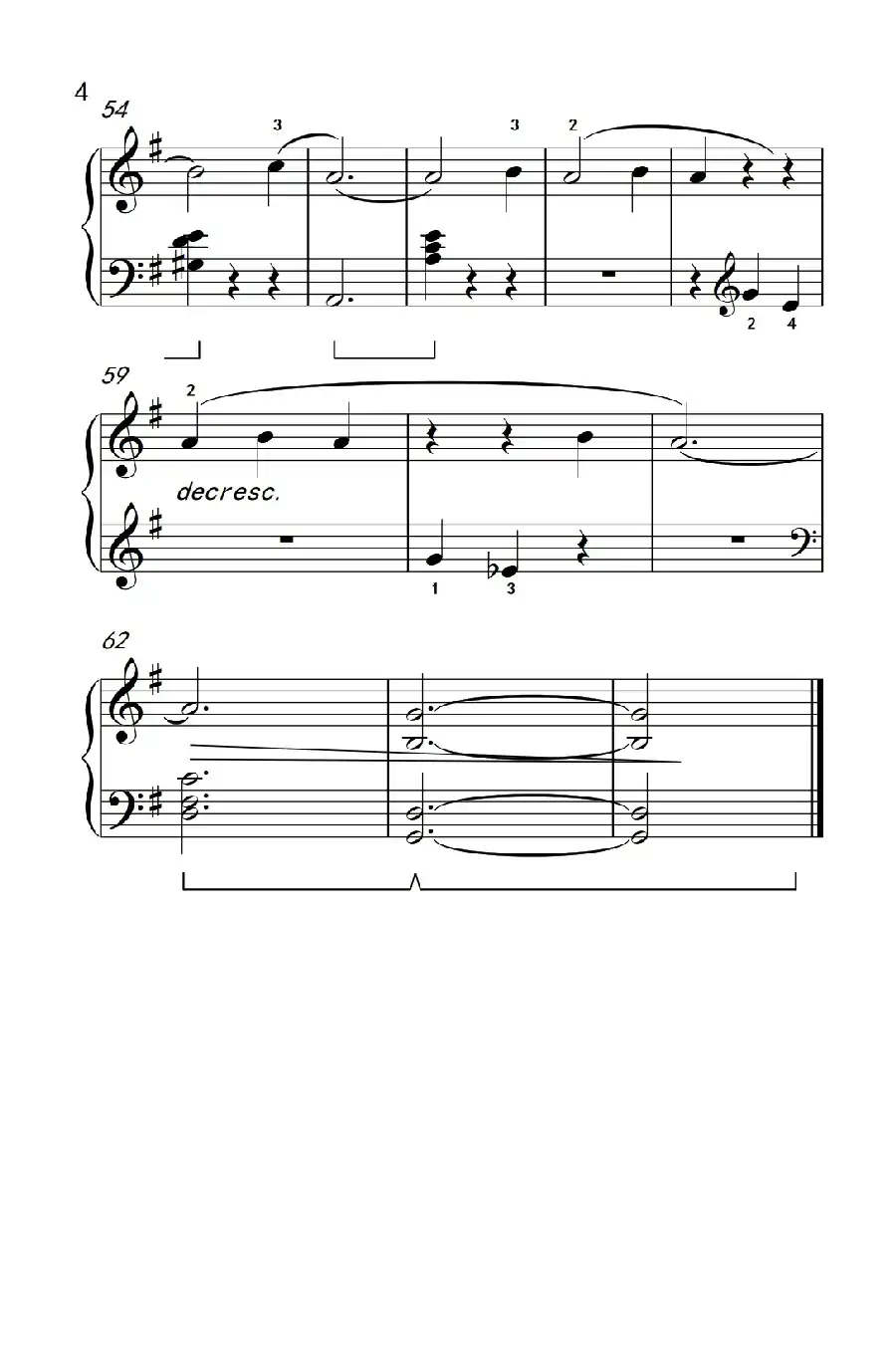 水仙之舞 简化版（约翰·汤普森 成人钢琴教程 第二册）