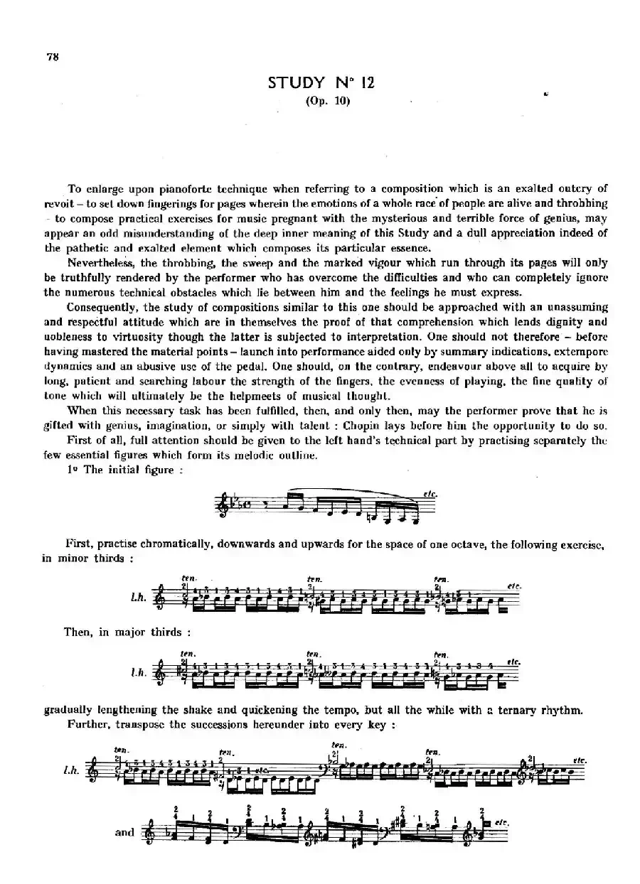 12 Etudes Op.10 柯尔托教学版（12首练习曲·12）