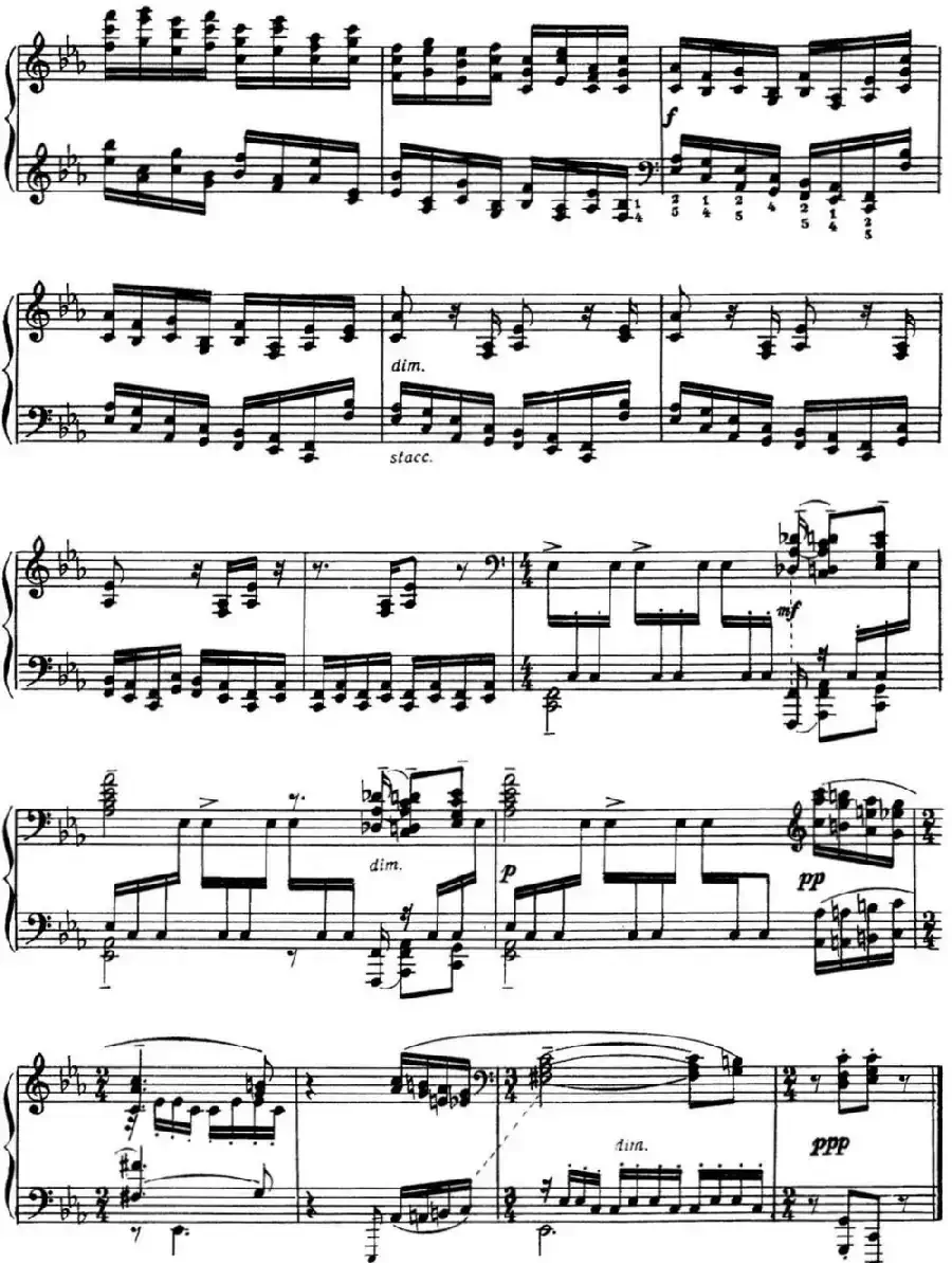 拉赫玛尼诺夫 音画练习曲15或16 Etudes tableaux Op.39 No.7