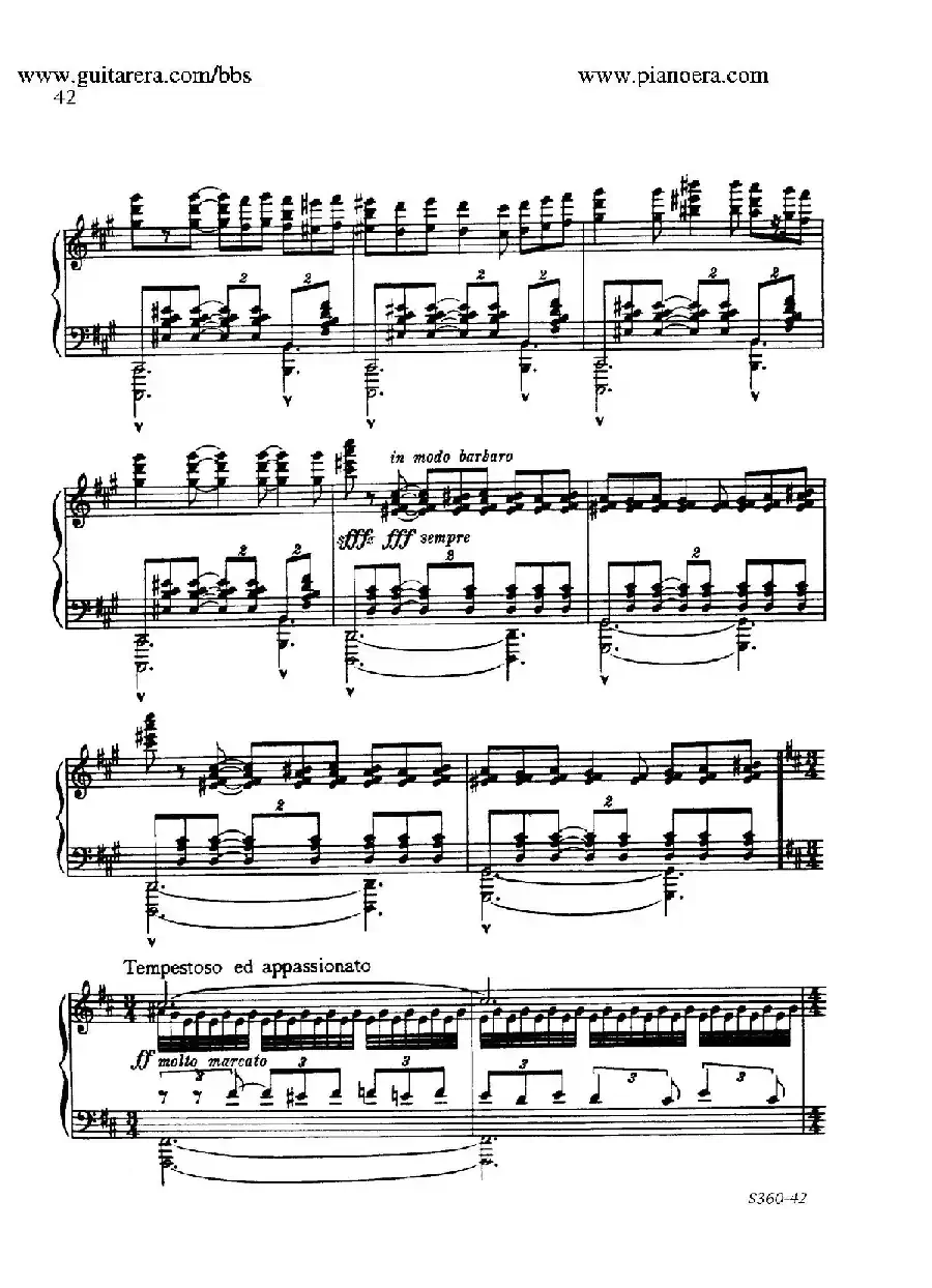 Fourth Piano Sonata S.360（第四钢琴奏鸣曲）