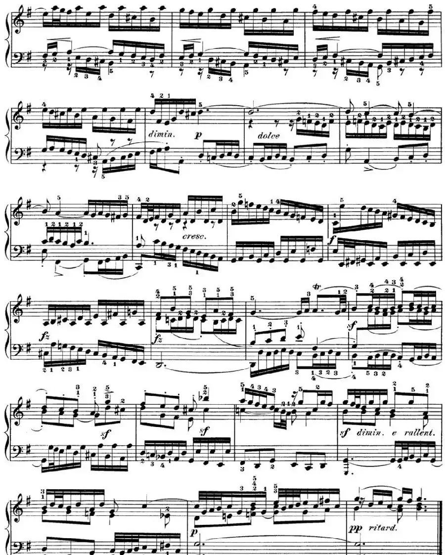 巴赫《平均律钢琴曲集·第一卷》之赋格曲(NO.15)