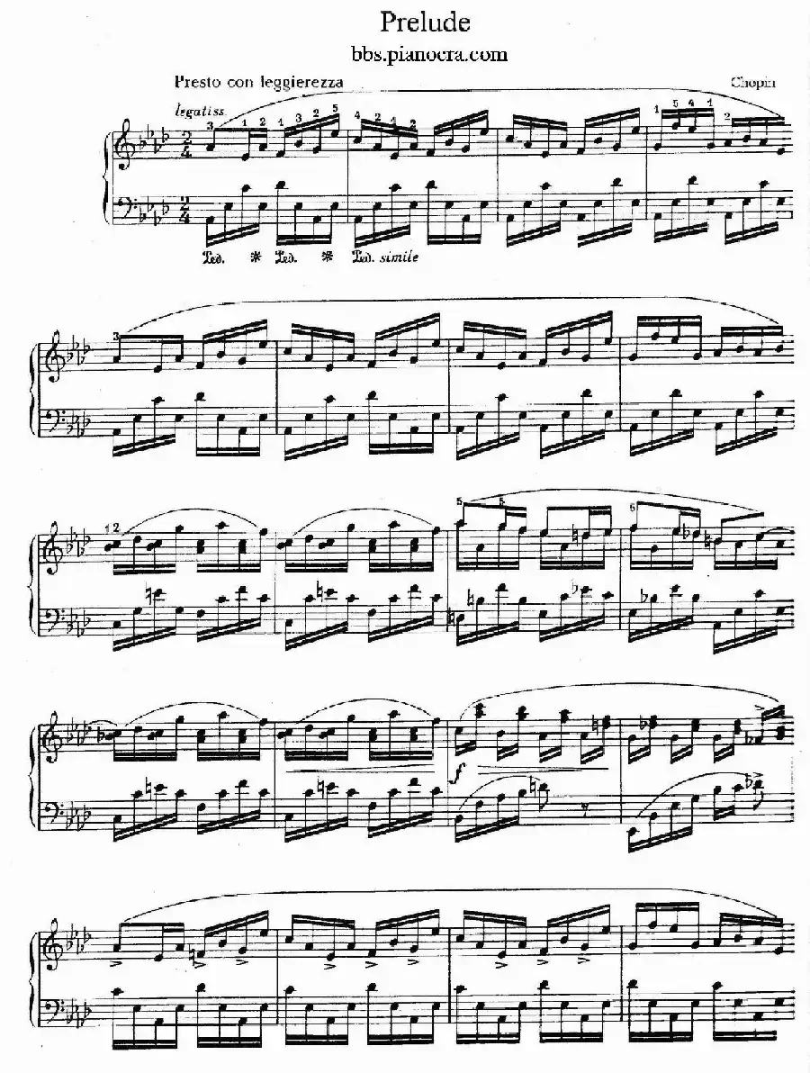 Prelude in A-flat Major（降A大调前奏曲·肖邦遗作）