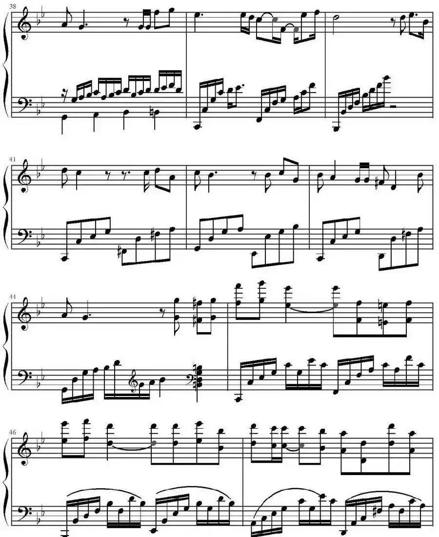 是否爱过我(电视剧《像雾像雨又像风》主题曲、弹琴吧制谱版)