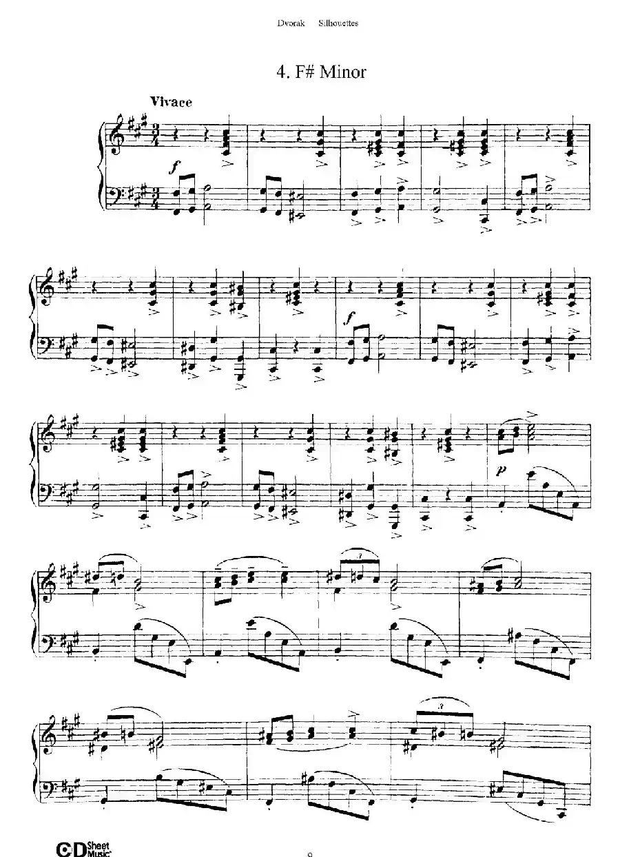 12 Silhouettes Op.8（12首剪影·4）