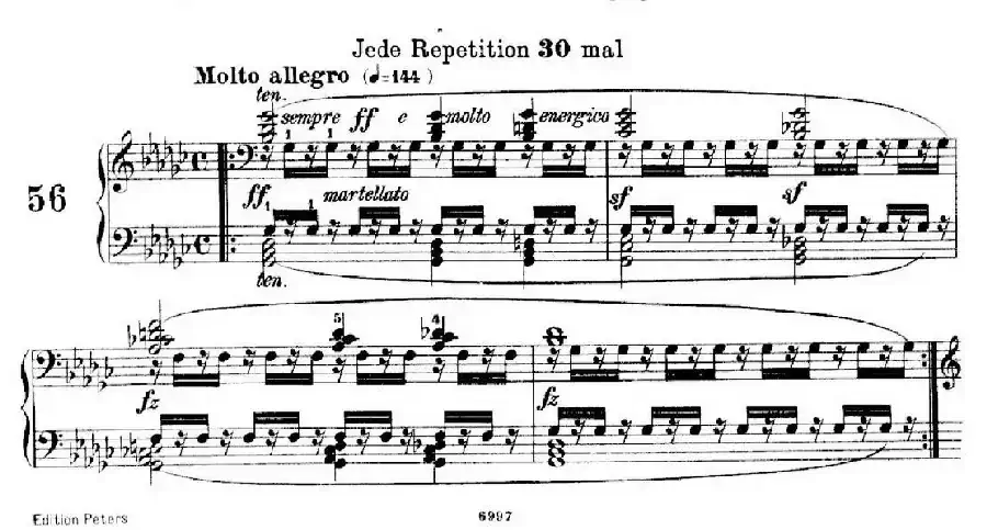 School of the Virtuoso Op.365（60首钢琴高级练习曲·56）