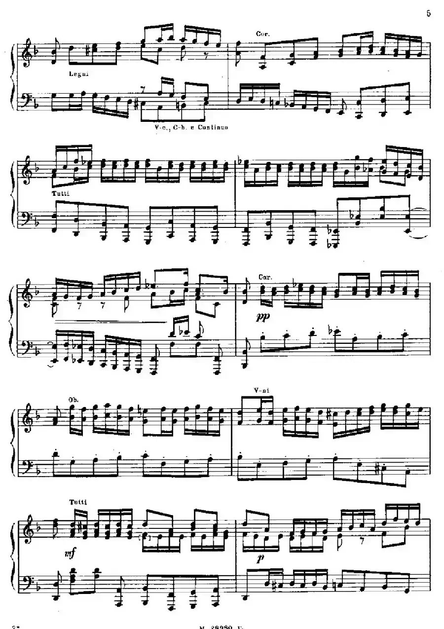 Brandenburg Concerto No.1 in F Major BWV 1046（F大调第一勃兰登堡协奏曲·第一乐章）