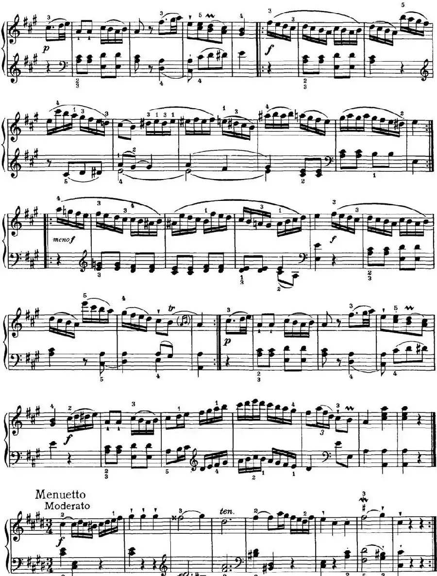 海顿 钢琴奏鸣曲 Hob XVI 36 in C-sharp minor