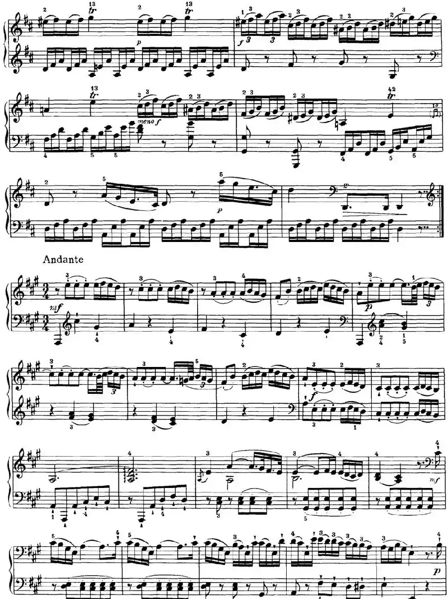 海顿 钢琴奏鸣曲 Hob XVI 19 Divertimento D major