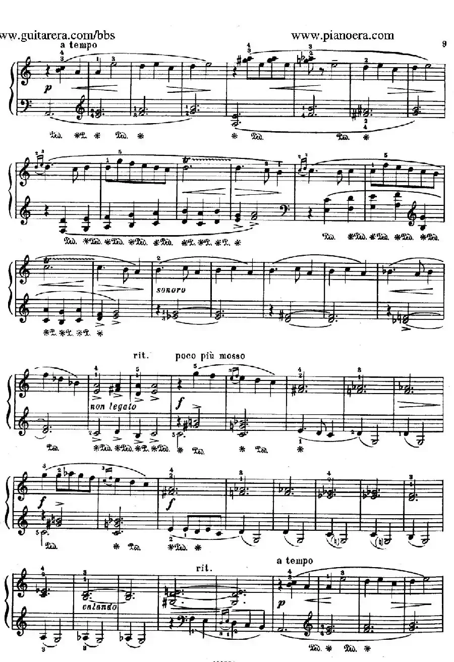 Piano Sonatina in C Major Op.93（C大调钢琴小奏鸣曲·第二乐章）