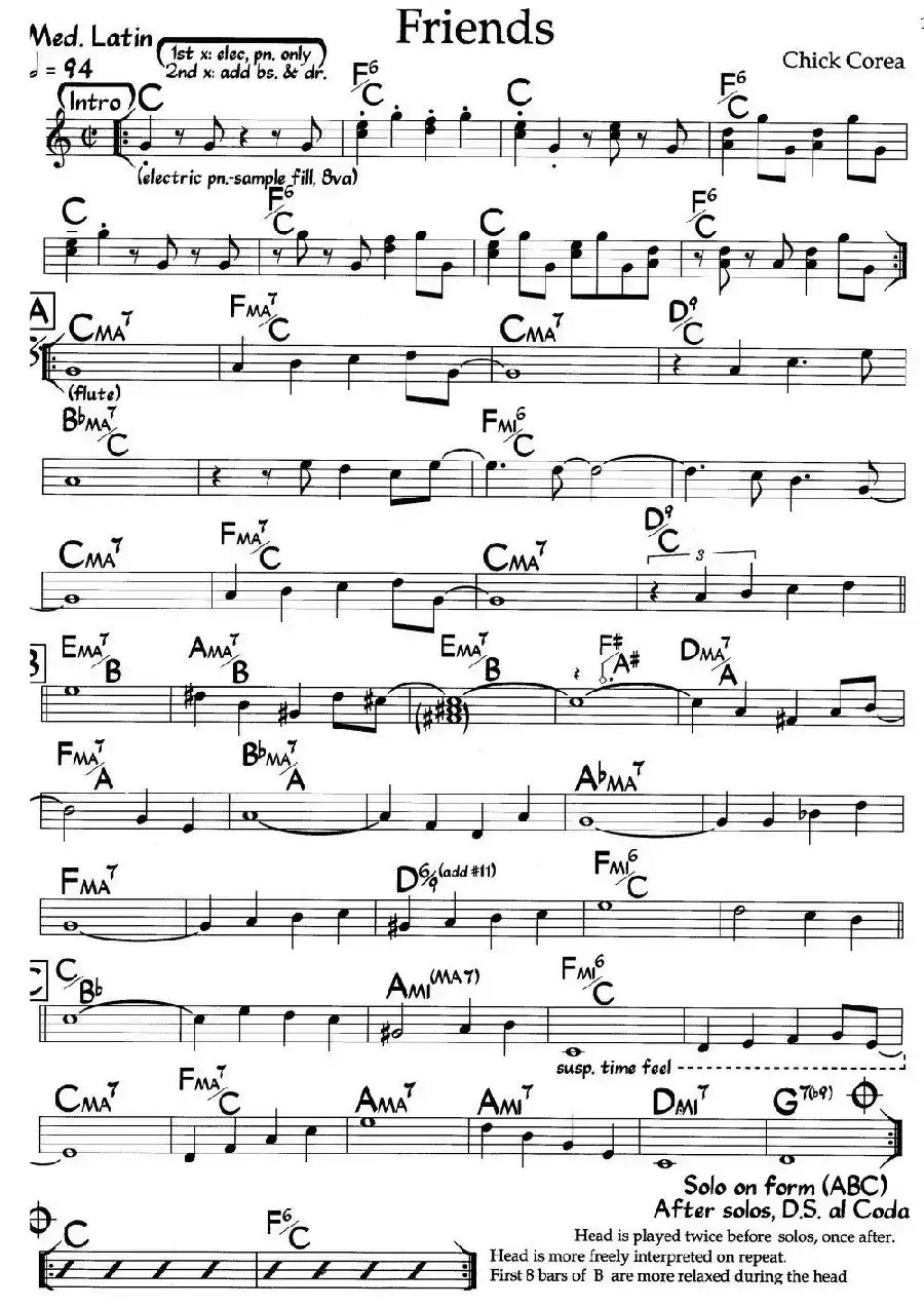 Friends(朋友)(爵士钢琴曲)