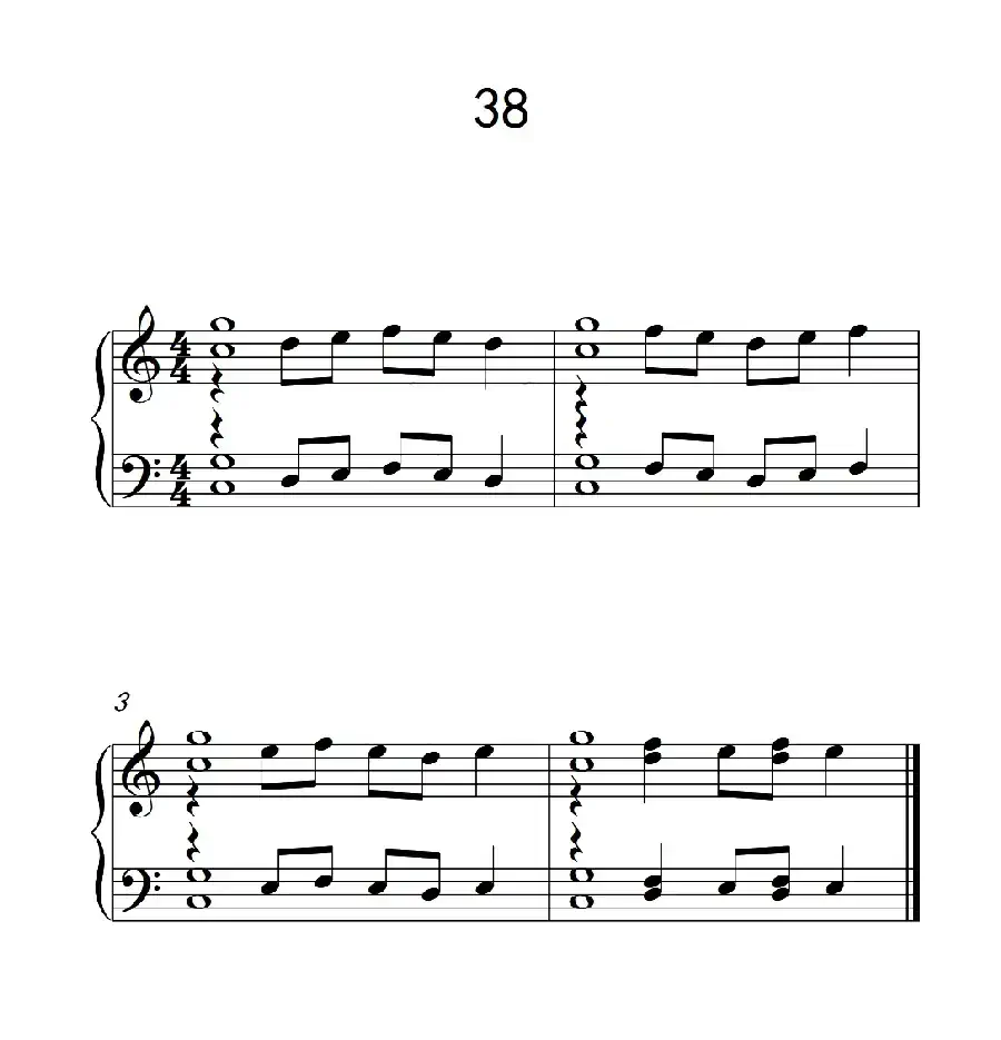 加强手指独立性的练习 38(儿童钢琴手指练习 2)