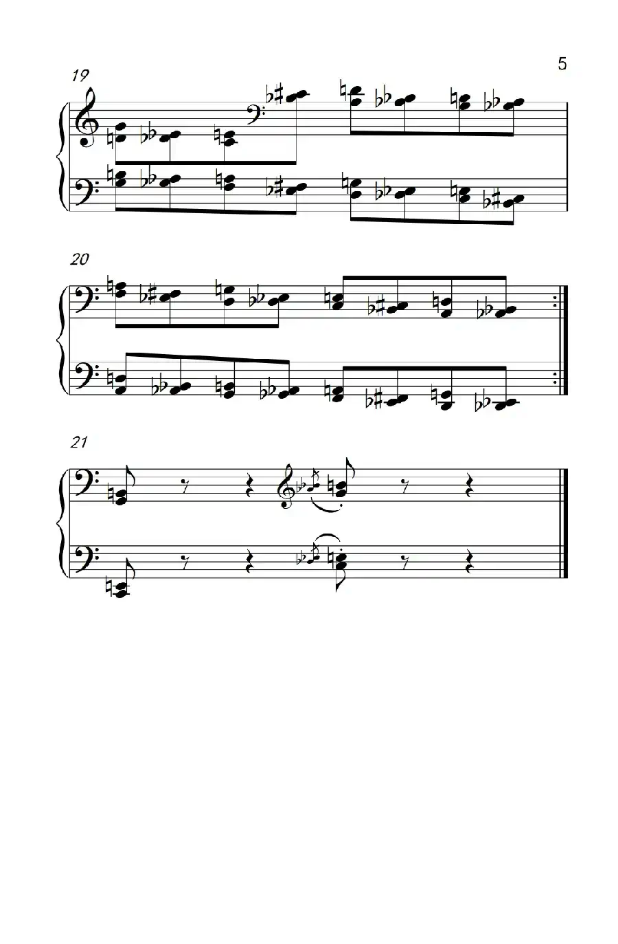 双音练习(巴托克 小宇宙 钢琴教程 5)