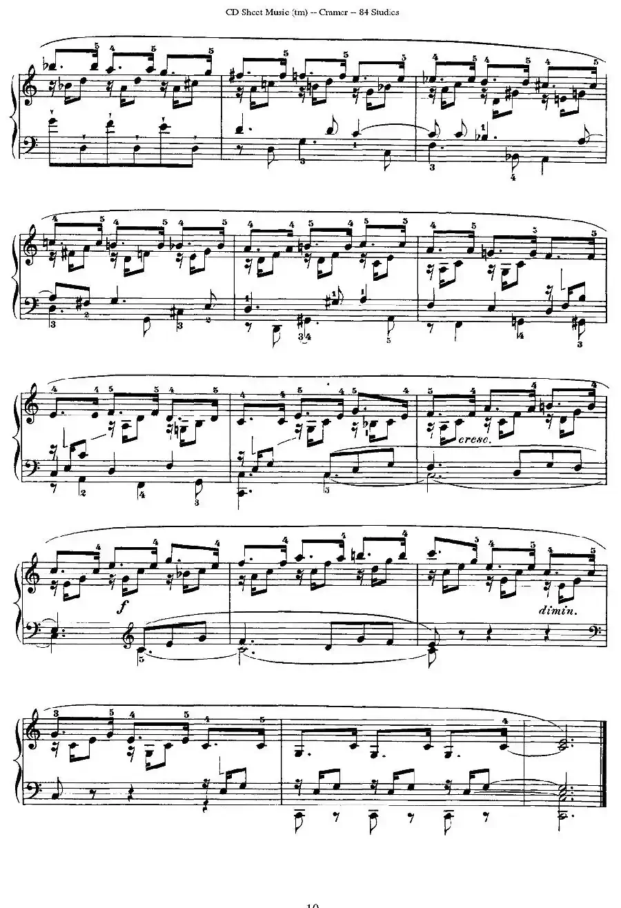 Cramer - 84 exercices（1—5）（克拉莫84首钢琴练习曲）