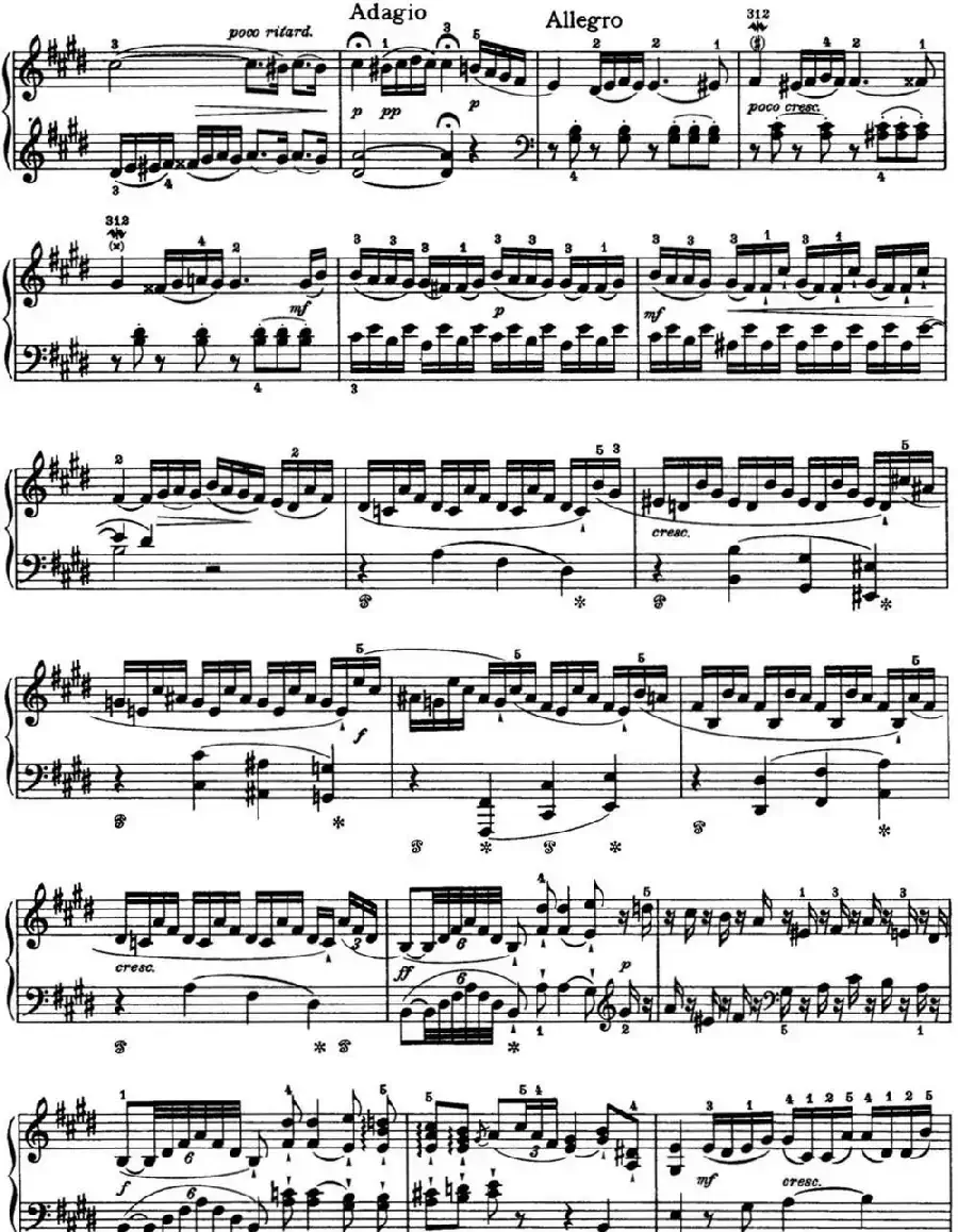 海顿 钢琴奏鸣曲 Hob XVI 22 in E major