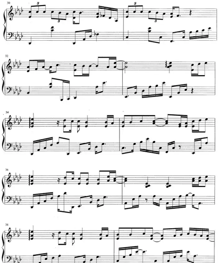 流行歌曲改编的钢琴曲：彩虹弯弯